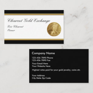 Classy Gold Investment Business Cards