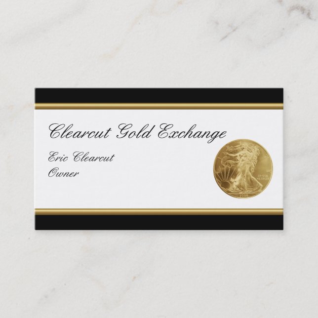 Classy Gold Investment Business Cards (Front)