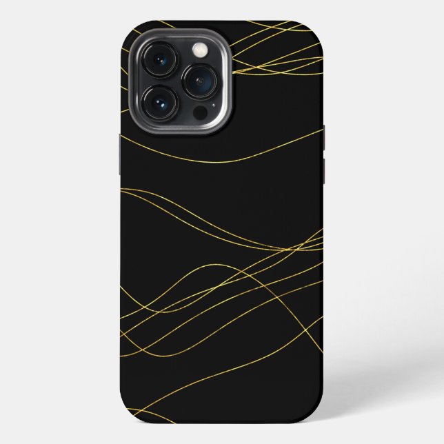 Classy Gold Lines iPhone Case (Back)