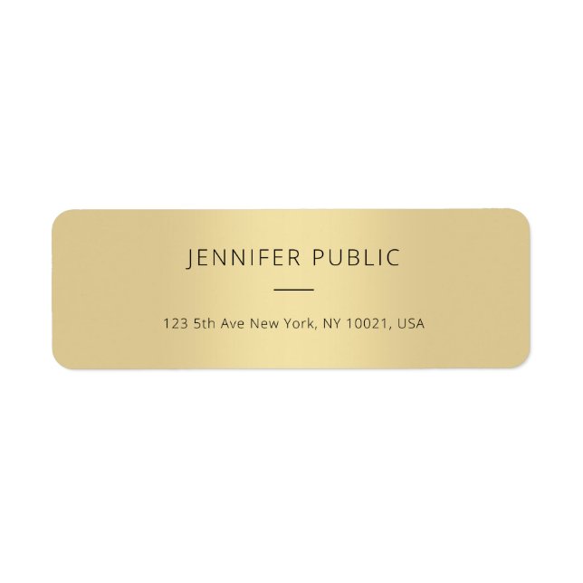Classy Gold Look Template Modern Elegant Simple (Front)