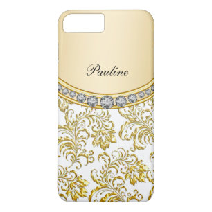 Classy Gold Monogram Style iPhone 8 Plus/7 Plus Case