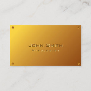 Classy Gold Plated Mixologist Business Card