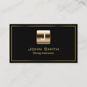 Classy Gold Stamp Diving Business Card