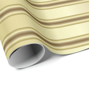 Classy Gold Stripe Pattern Wrapping Paper