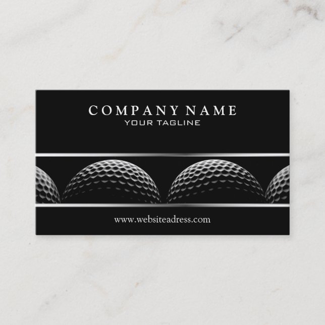 Classy Golf Business Card (Front)
