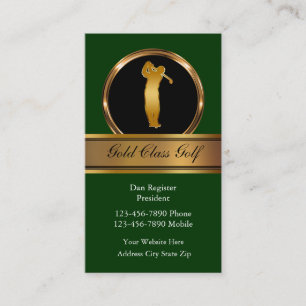Classy Golf Business Cards