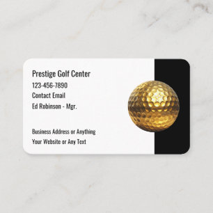 Classy Golf Them Business Cards Design