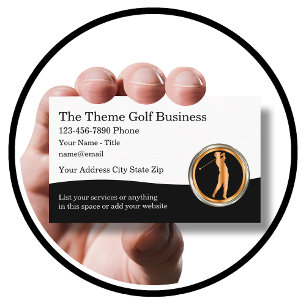 Classy Golf Theme Business Cards Design