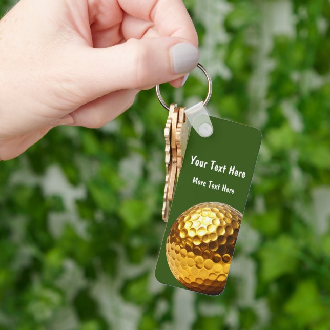 Classy Golf Theme Promotional Keychains  (Hand)