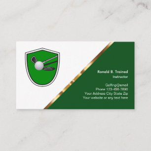 Classy Golf Training Business Card Design Template
