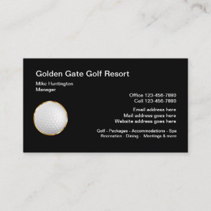 Classy Golf Vacation Theme  Business Card