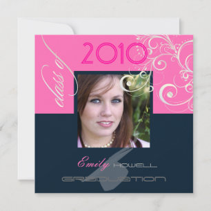 Classy Graduation 2010/Cap/Swirls Invitation