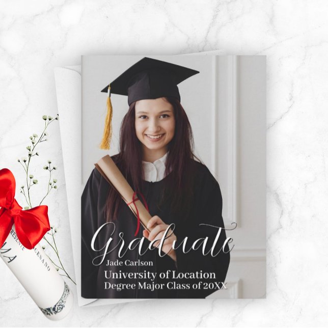 Classy Graduation Announcement Photo Template (Graduation Announcement Template)