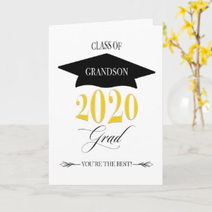 Classy Graduation Class of 2020 for Grandson Card
