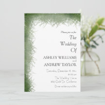 Classy Greenery Grass Pattern Elegant Wedding