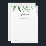 Classy Greenery Tropical Leaves Wedding Advice Card<br><div class="desc">This classy greenery tropical leaves wedding advice card is perfect for a modern wedding. The design features predominantly green tropical leaves.

These cards are perfect for a wedding,  bridal shower,  baby shower,  graduation party & more. Personalise the cards with the names of the bride and groom,  parents-to-be or graduate.</div>