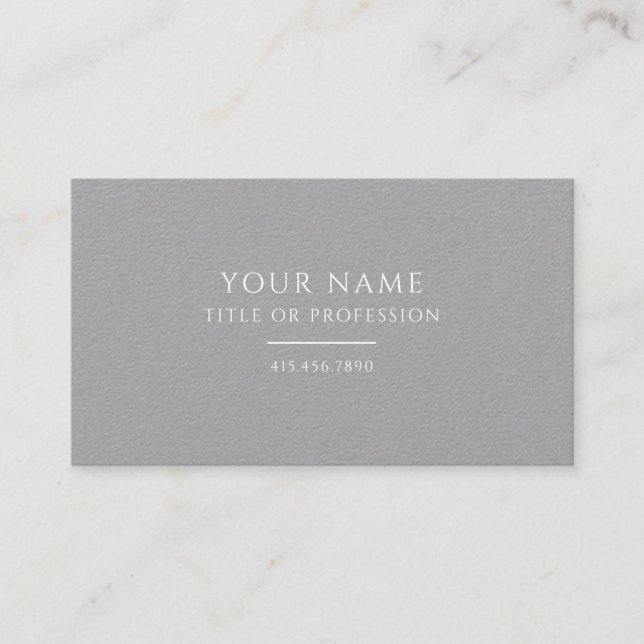 Classy Grey Business Card (Front)