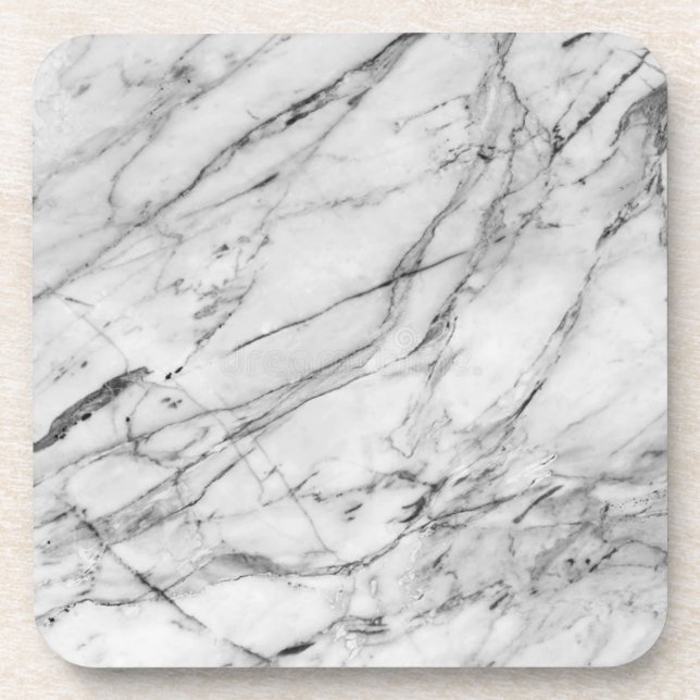 Classy Grey & White Marble Design Coaster Set (Front)