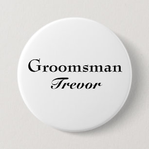 Classy Groomsman Button