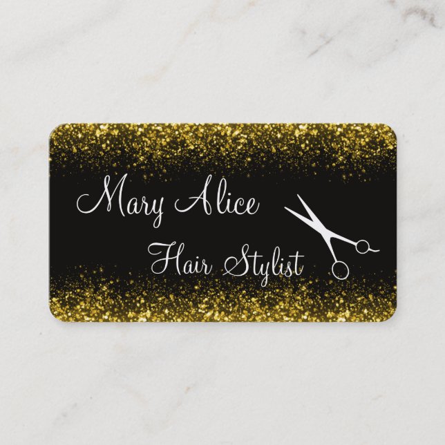 Classy Hair Stylist Business Cards (Front)