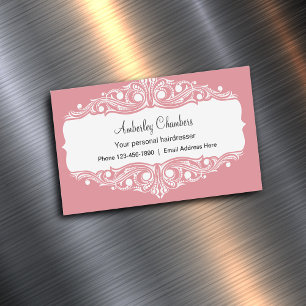 Classy Hairdresser Beauty Fashion Magnetic Business Card