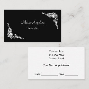 Classy Hairstylist Appointment Business Cards New