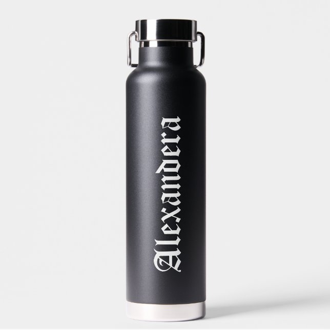 Classy Halloween Personalised Name Water Bottle (Front)