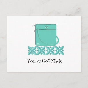 Classy Handbag with Saying Postcard