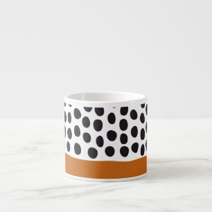 Classy Handpainted Polka Dots with Autumn Maple Espresso Cup