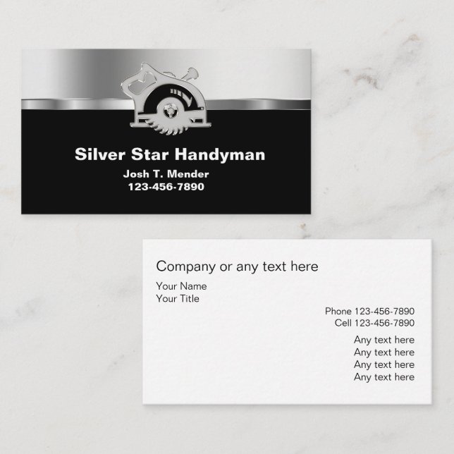 Classy Handyman Business Cards (Front/Back)