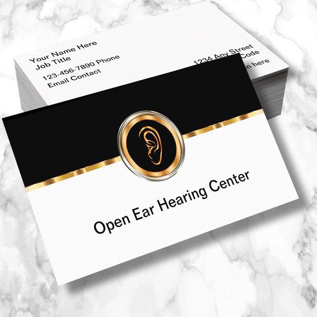 Classy Hearing Aid Centre Business Cards (Creator Uploaded)