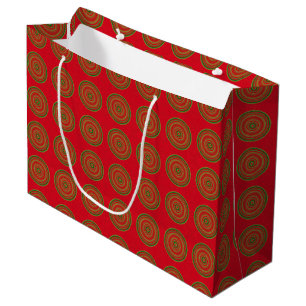 Classy Holiday Dots Pattern Large Gift Bag