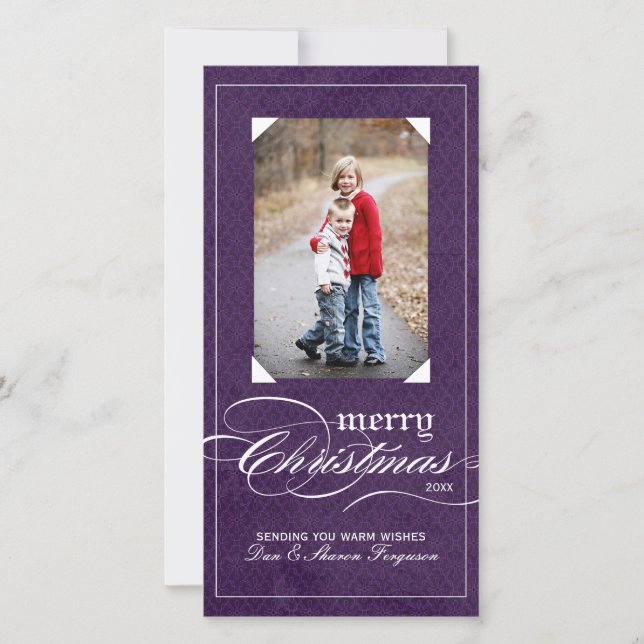 Classy Holiday Photo Cards (4x8) (Front)