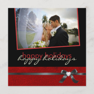 Classy Holiday Thank You Photo Card