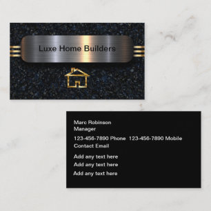 Classy Home Builder Construction Business Cards