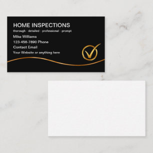 Classy Home Inspection Business Cards