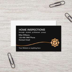 Classy Home Inspection Services Business Cards