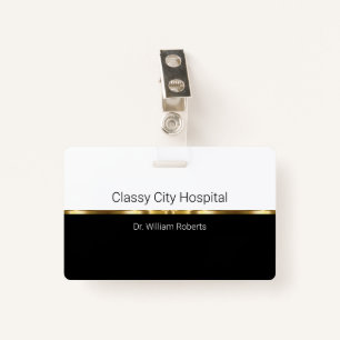 Classy Hospital Staff ID Name ID Badge