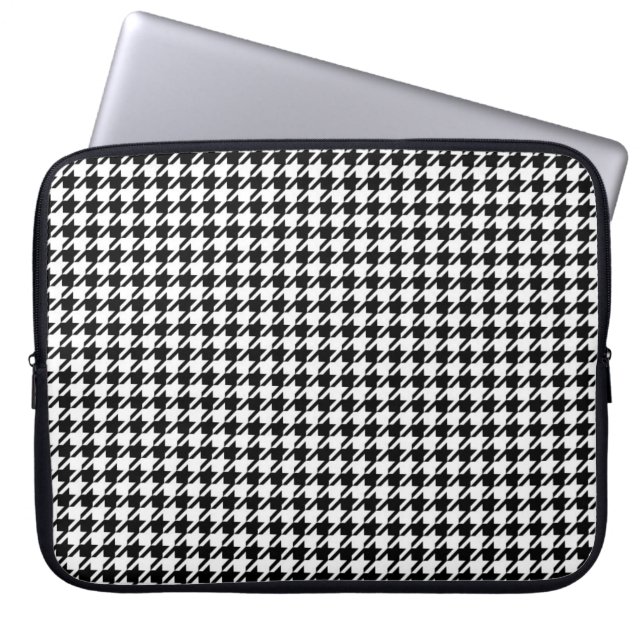 Classy Houndstooth Pattern Laptop Cover (Front)