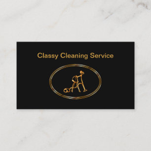 Classy House Cleaning Service Business Card
