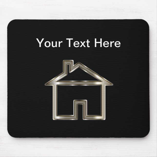 Classy House Symbol Real Estate Mouse Mat (Front)
