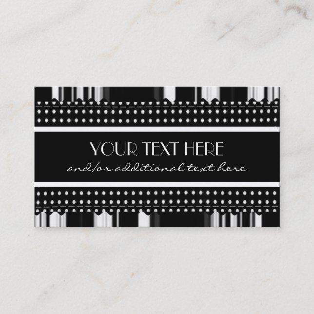 Classy in Black & White Business Card (Front)