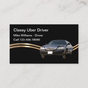 Classy Independant Uber Driver Business Cards