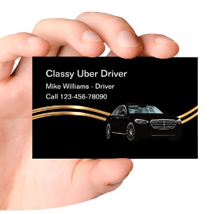 Classy Independant Uber Ride Driver Business Card