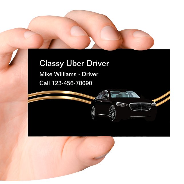 Classy Independant Uber Ride Driver  Business Card (Creator Uploaded)