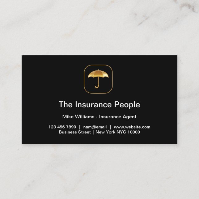 Classy Insurance Agent New Business Cards (Front)
