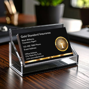 Classy Insurance Provider Sales Agent Businesscard Business Card
