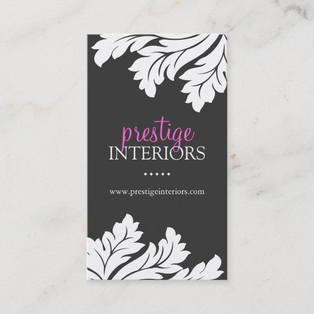 CLASSY INTERIOR DESIGNER  BUSINESS CARD (Front)