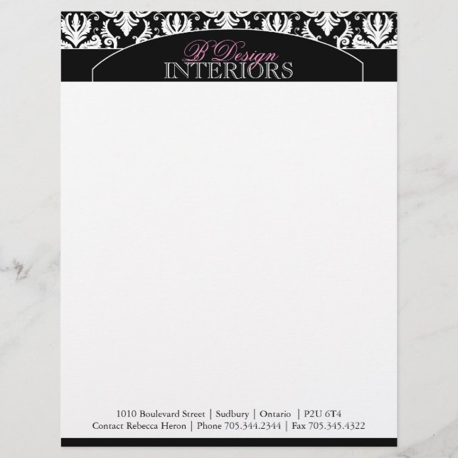 Classy Interior Designer Letterhead (Front)