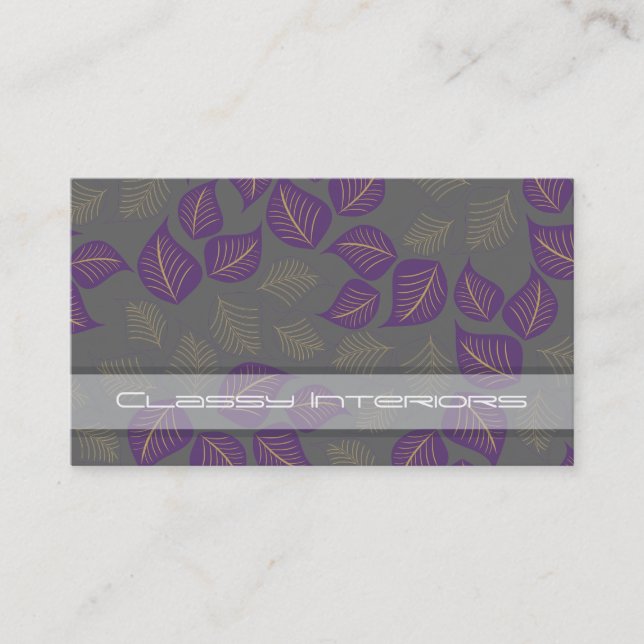 Classy Interiors Business Cards. Card (Front)